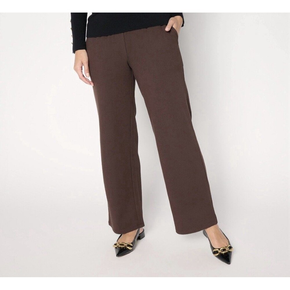 Brandis Dress Out Loud Regular Confidence Crepe Pants Java Size 1X